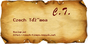 Czech Tímea névjegykártya