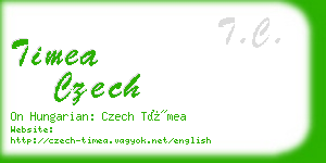 timea czech business card